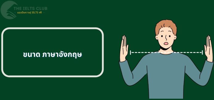 ขนาด ภาษาอังกฤษ: 25 คำศัพท์และตัวอย่างประโยคที่คุณต้องรู้